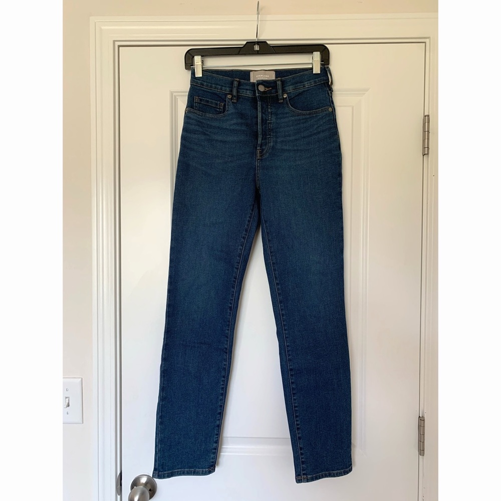 Everlane High Rise Slim Straight Jeans